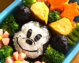 ミニーちゃんキャラ弁♪黄色いリボン作り方1写真