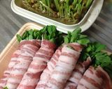 大葉と豆苗の豚肉巻作り方2写真