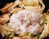 大満足！お豆腐とキャベツの焼き飯作り方5写真
