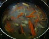 十三浜ワカメうどんの茹で汁でミルクスープ作り方2写真