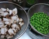 えんどう豆としいたけのごはん作り方1写真