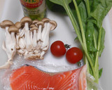 鮭としめじとほうれん草の照り焼き丼作り方1写真