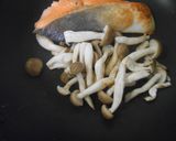 鮭としめじとほうれん草の照り焼き丼作り方10写真