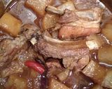 ★圧力鍋で！骨付き豚バラと大根の醤油煮★作り方3写真