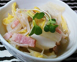 10分超簡単　うま白菜とベーコンの炒め物作り方8写真