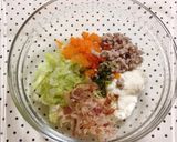 離乳食♡ふわふわ豆腐のお好み焼き作り方2写真