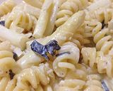 白アスパラのクリームパスタ*黒トリュフ添作り方15写真