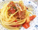 ♡トマトとベーコンのパスタ♡作り方4写真