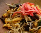 キクラゲとモロヘイヤの素麺チャンプルー作り方6写真