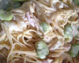 フライパン1つで！空豆のクリームパスタ♪作り方6写真