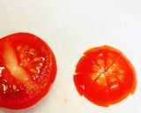 【お皿アート】プチトマトでお日様作り方2写真