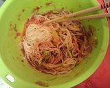 夏バテに♪冷凍トマトでひんやりピリ辛素麺作り方3写真