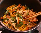 かぼちゃと豚肉の天かす炒め作り方2写真