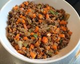 超簡単！ランチにいかが？ミンチ丼ぶり作り方3写真