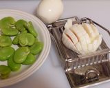 ✿そら豆とゆで卵のマカロニサラダ✿作り方1写真