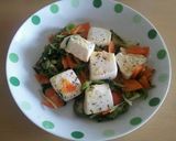 簡単一品　豆腐と水菜のチーズ焼き作り方5写真