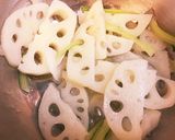 簡単スナップえんどう蓮根トマトのサラダ作り方3写真