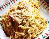 牛乳とバターと卵で簡単カルボナーラ作り方3写真