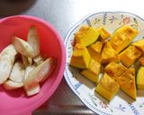 かぼちゃとゴボウの煮物作り方2写真
