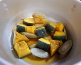 かぼちゃとゴボウの煮物作り方5写真