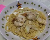 ☆鶏肉と白ネギの塩レモンパスタ☆作り方7写真