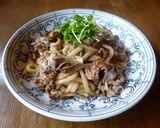 舞茸と豚肉の焼きうどん♪作り方4写真