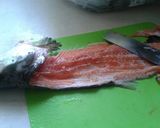 鮭のあらのスープ作り方1写真