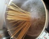 アスパラ入り明太子パスタ温玉のせ♪作り方1写真