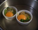 蒸すと簡単！ベーコンホウレンソウの卵料理作り方6写真