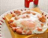 ◉刻みソーセージの目玉焼き◉トースト作り方5写真