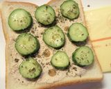 香ばし美味♡胡瓜のバジル風味和トースト作り方4写真