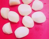 じゃがいもとアスパラの煮物❀作り方1写真