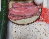 冷凍うどんde冷やしローストビーフうどん作り方1写真