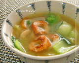 青梗菜と焦がしちくわの味噌汁作り方7写真