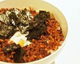 バター醤油でカリカリ、しらす丼半熟卵のせ作り方4写真