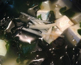 ワカメとお豆腐のしょうがスープ作り方4写真