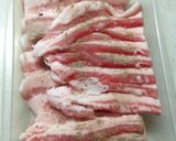 豚バラのネギのせ焼き作り方1写真