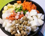 あるもの勝負のざく切り野菜スープ作り方1写真