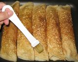 残り鳥肉料理のクレープ包み焼き作り方5写真