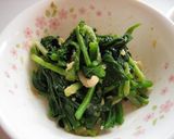 あずきなのバターしょうゆ和え作り方3写真