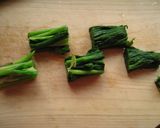アズキナと冷しゃぶ和え（バター風味）作り方1写真