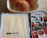 簡単に出来る♪さんま蒲焼と豆腐の卵とじ作り方1写真