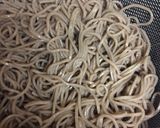 豚肉とねぎの温玉つけ蕎麦作り方5写真