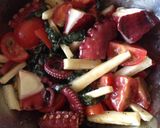 蛸・長芋・ミニトマトの冷製スパゲッティ作り方7写真