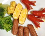 シンプルにミッフィーちゃん弁当♪作り方1写真