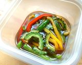 ゴーヤとパプリカの洋風焼きびたし作り方4写真