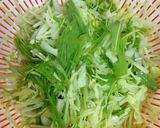 梅ドレでさっぱり〜豚しゃぶサラダ作り方1写真
