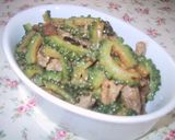 ゴーヤと豚肉の甘味噌豆鼓炒め。作り方4写真