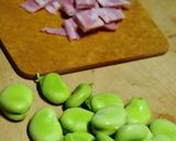 空豆の炒り豆腐バター風味作り方1写真