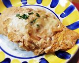 トマトジュース＆チーズでふわとろオムレツ作り方5写真